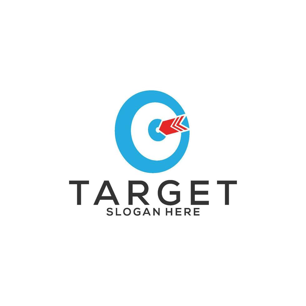 Target Logo design vector template, arrow on target logo icon