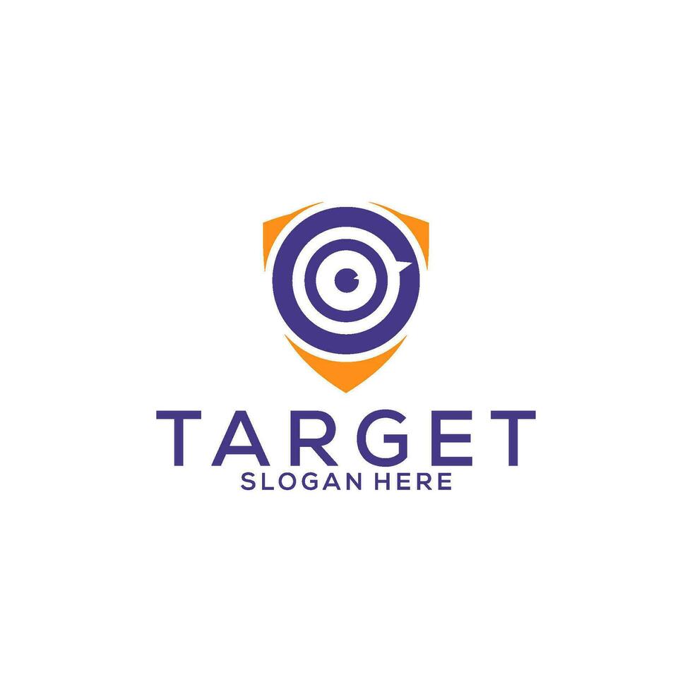 Target and Shield Logo design vector template