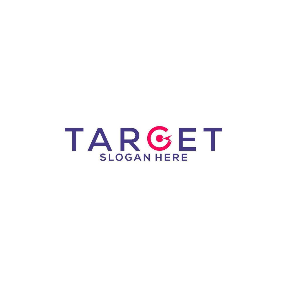 Letter G and Arrow on circle Target shape. target Logo design vector template