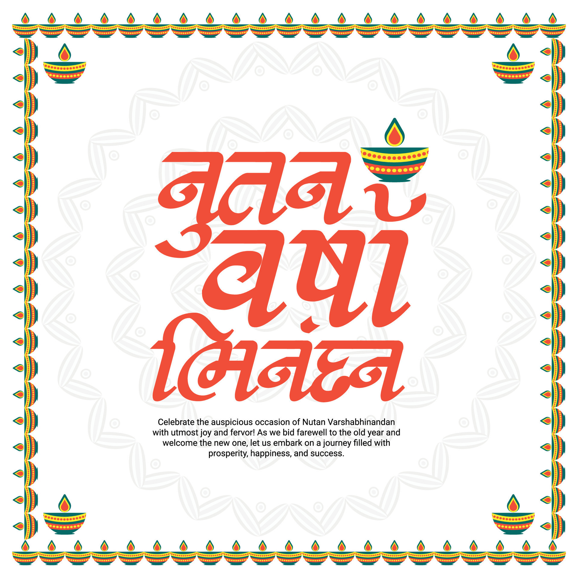 Happy Diwali and Nutan Varshabhinadan New Year of Gujarati Social Media