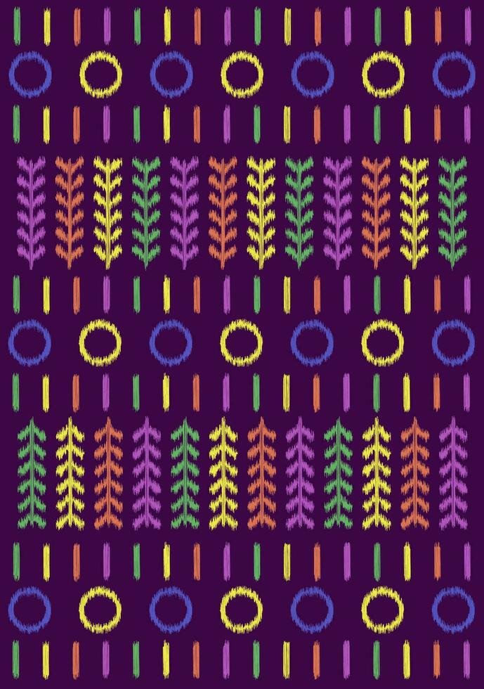 Ethnic pattern tribal art designs ikat vector oriental traditional design for background. Ikat traditional textile including India to Central Asia, modern simple ikat Scandinavian style