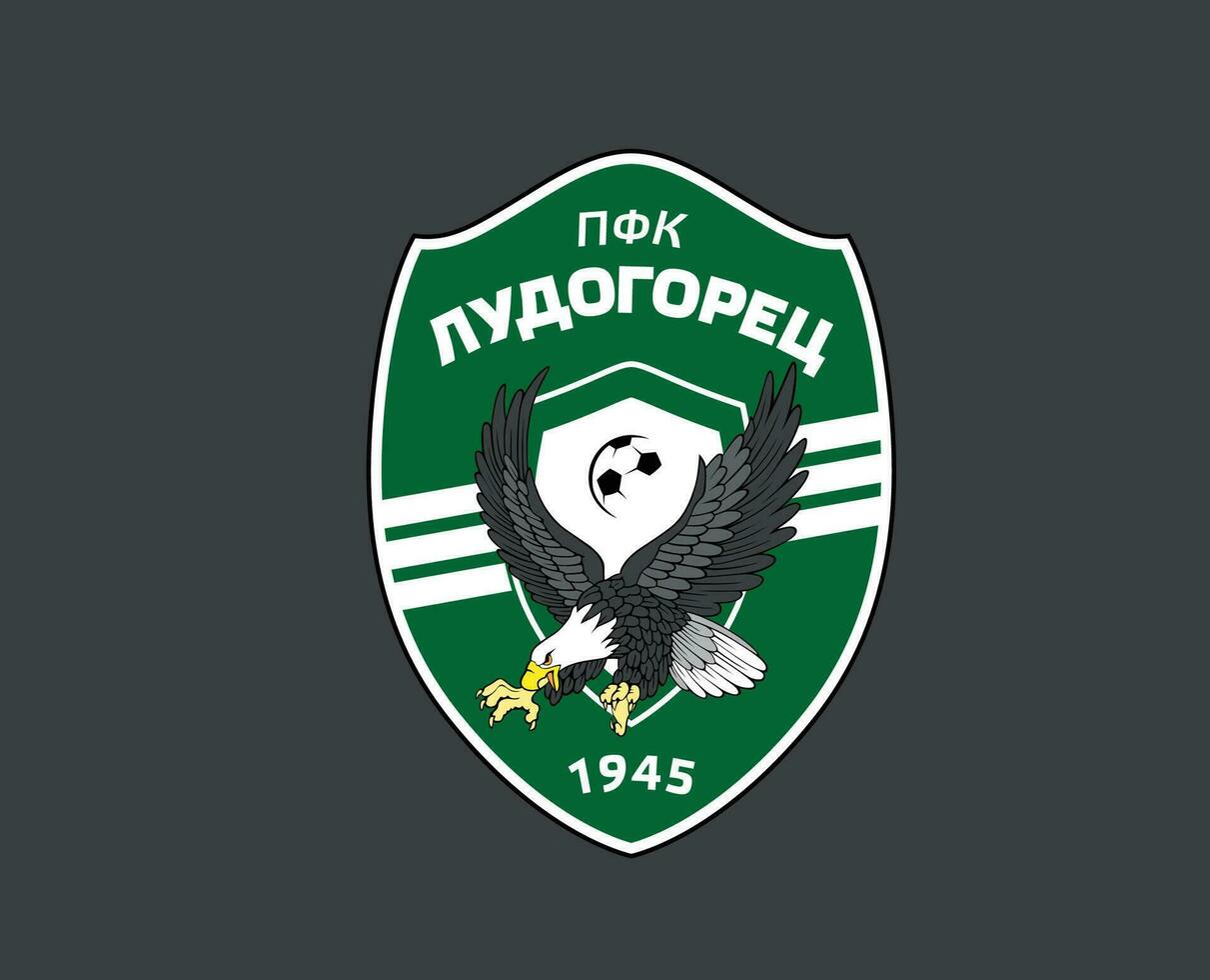 ludogorets Razgrad club logo símbolo bulgaria liga fútbol americano resumen diseño vector ilustración con gris antecedentes