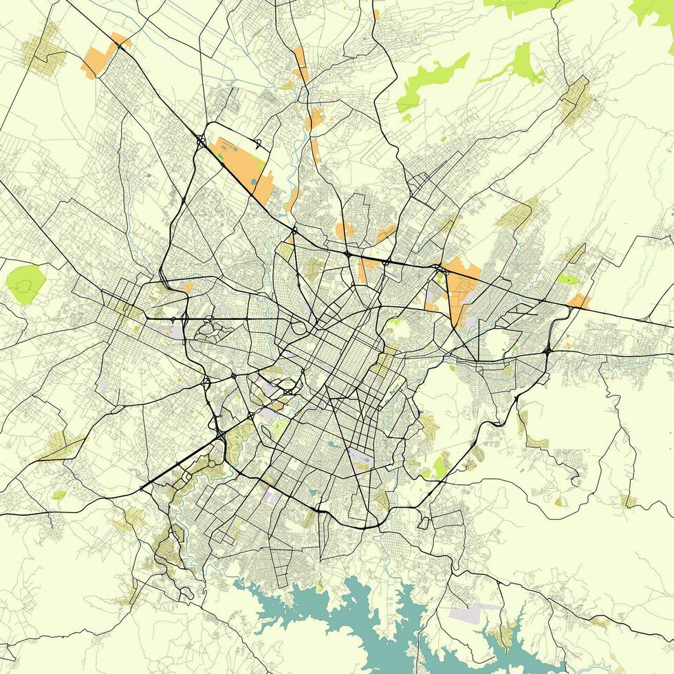 City map of Puebla Mexico vector