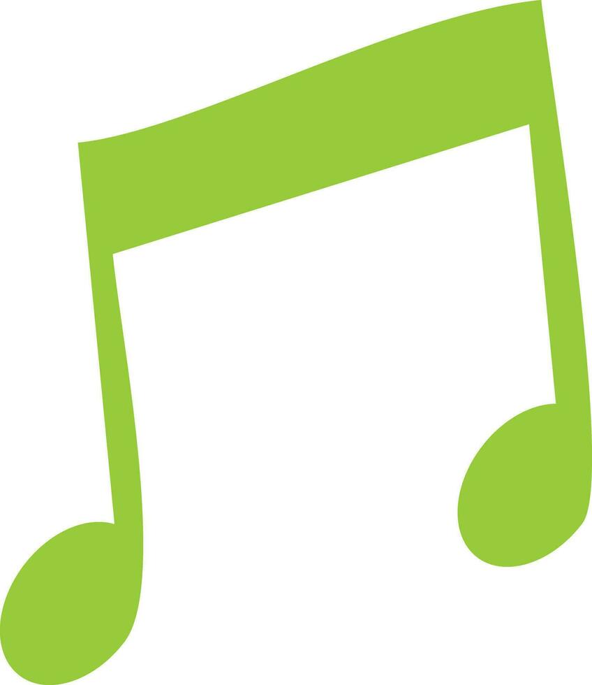 Music note icon vector cartoon