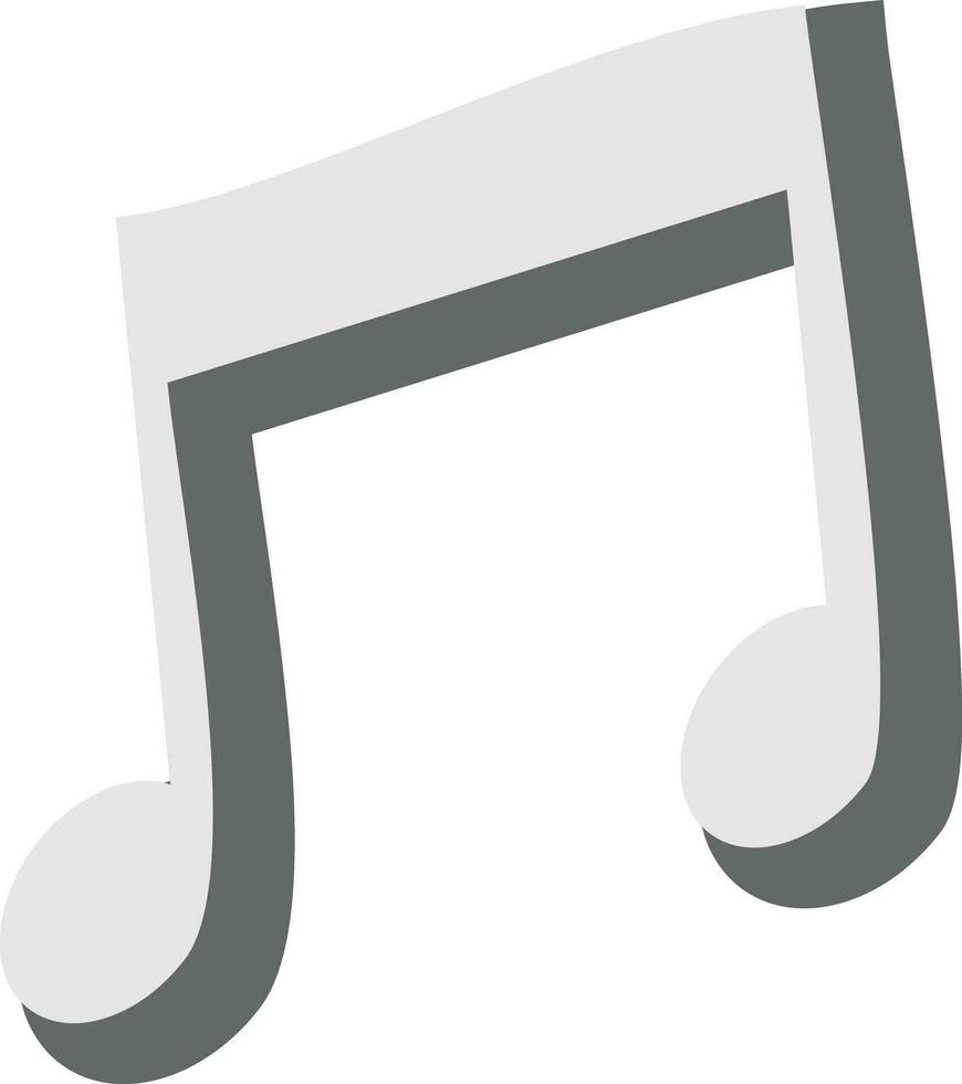 Music note icon vector cartoon