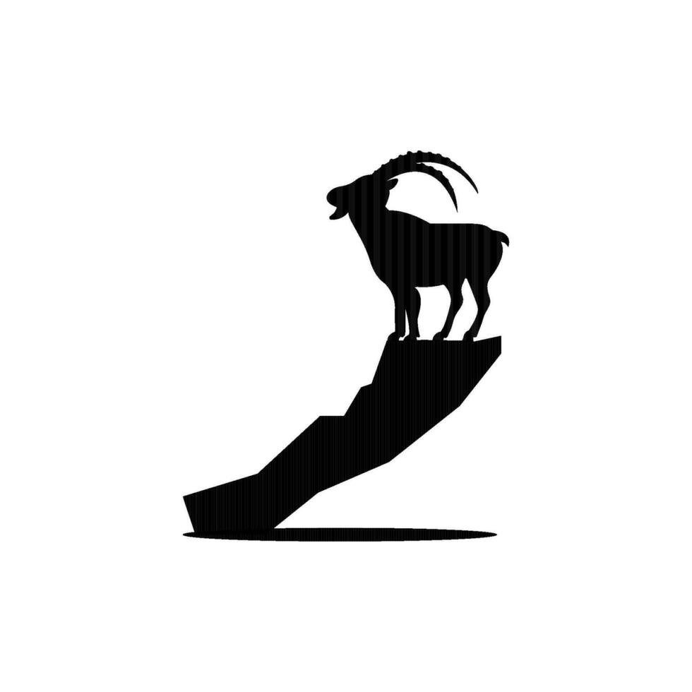 Mountain goat icon. vector