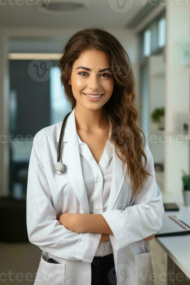 doctor in a doctors office AI Generative photo