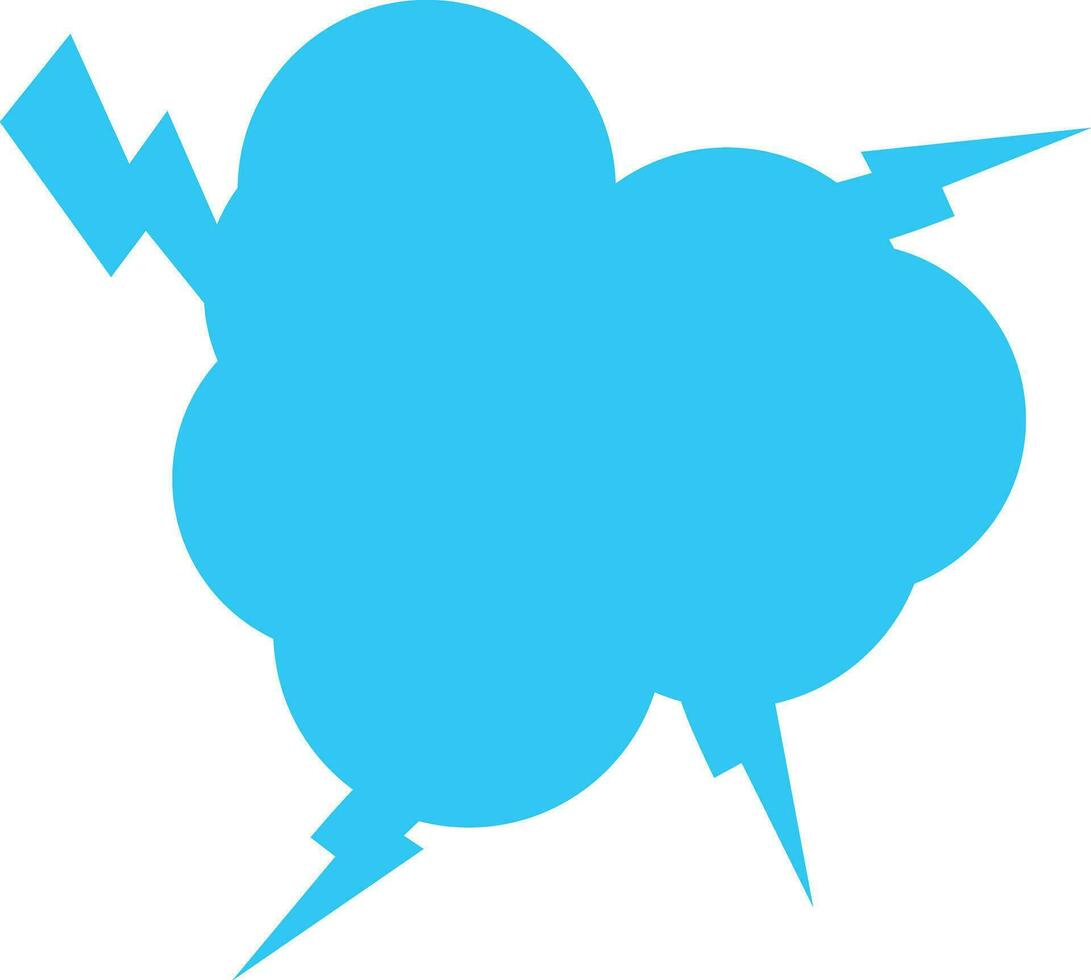 Cloud and thunder vector illustration