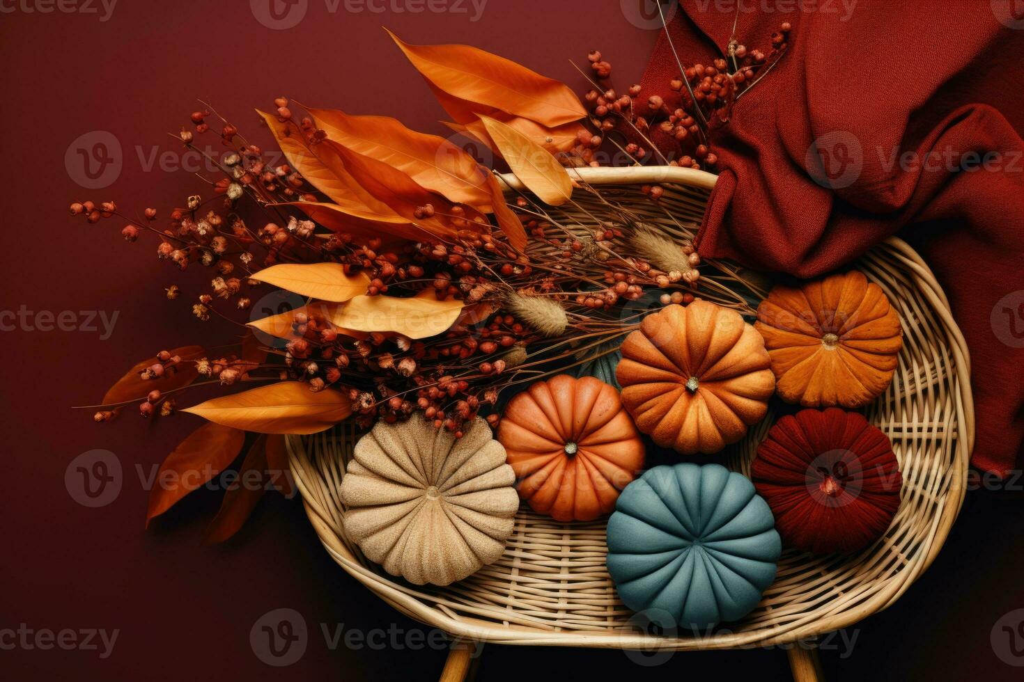 Autumnal Palette AI Generative photo