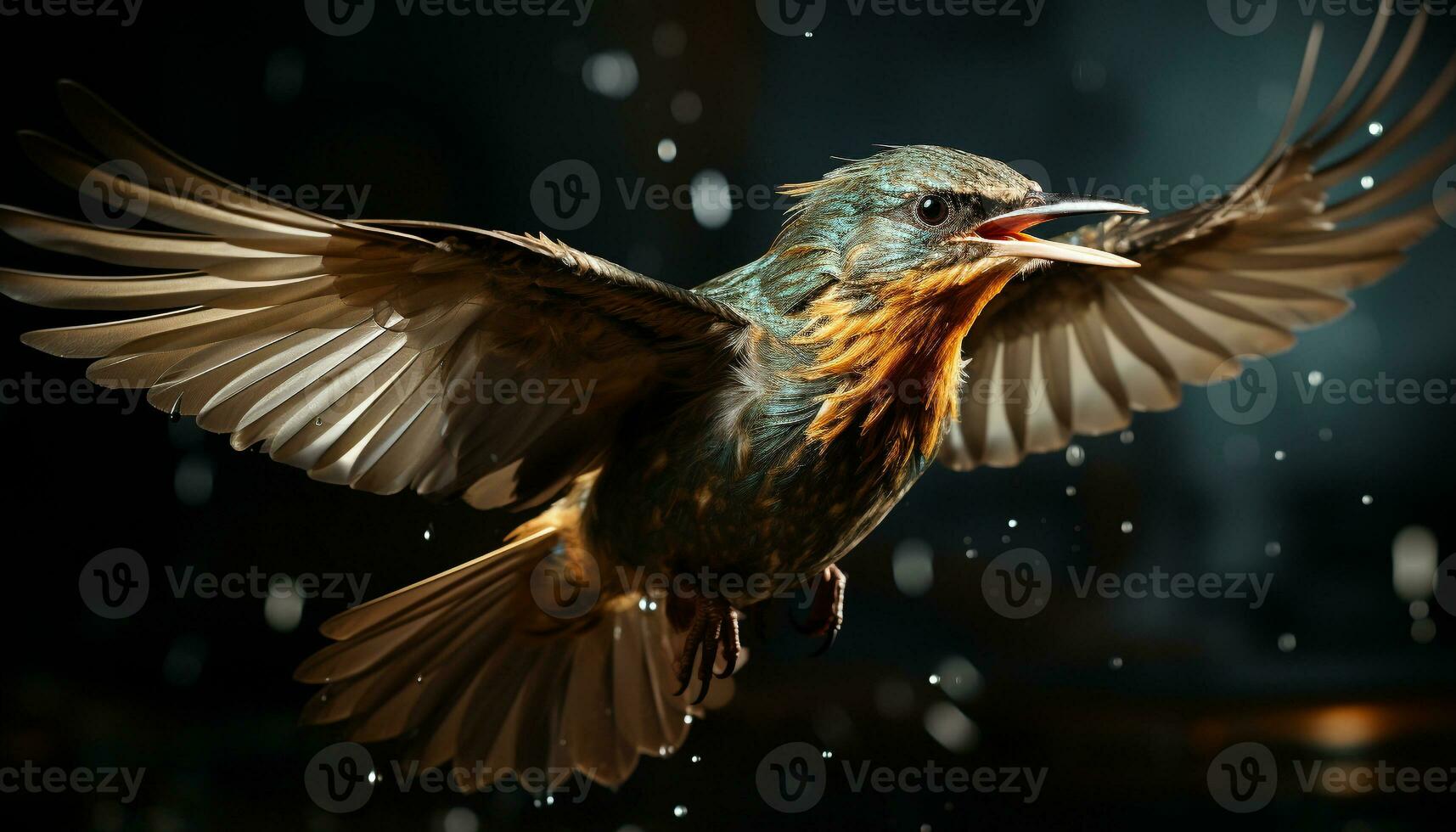 Bird watching beauty in nature, animals in the wild, flying generated by AI photo