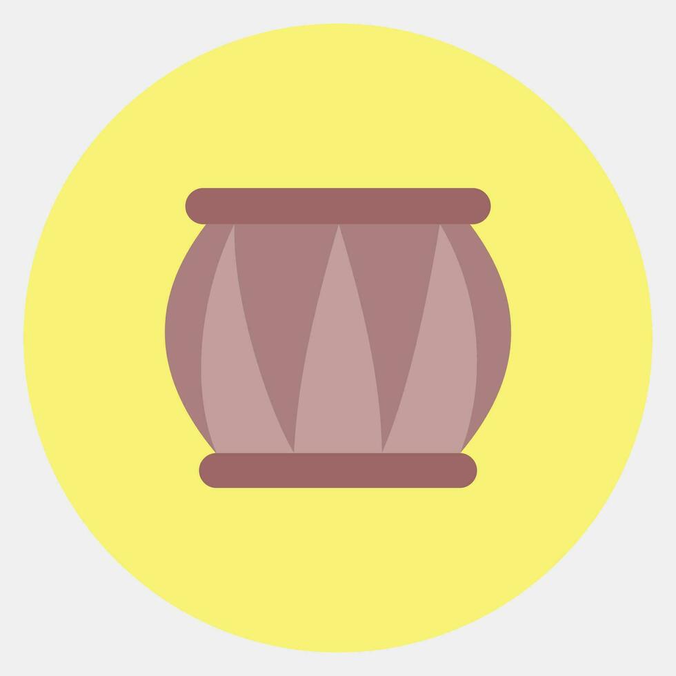 Icon tablas. Diwali celebration elements. Icons in color mate style. Good for prints, posters, logo, decoration, infographics, etc. vector
