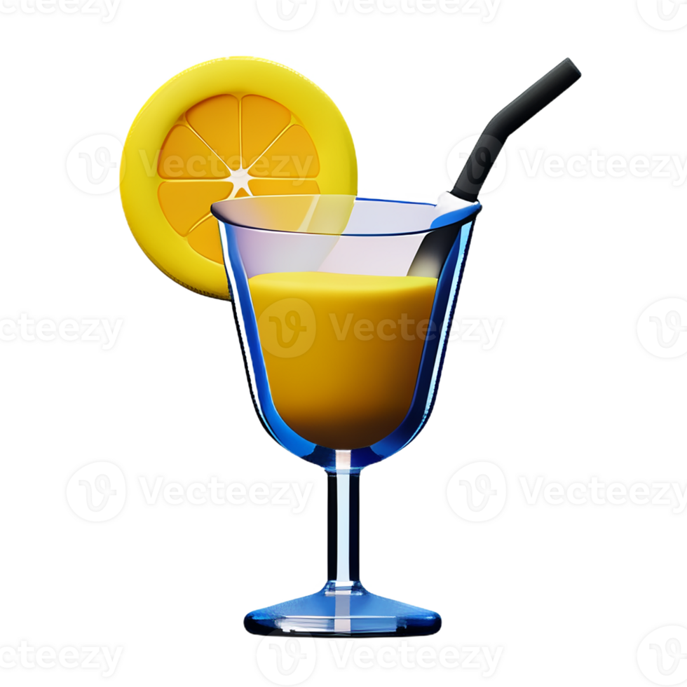 lemonade 3d rendering icon illustration png