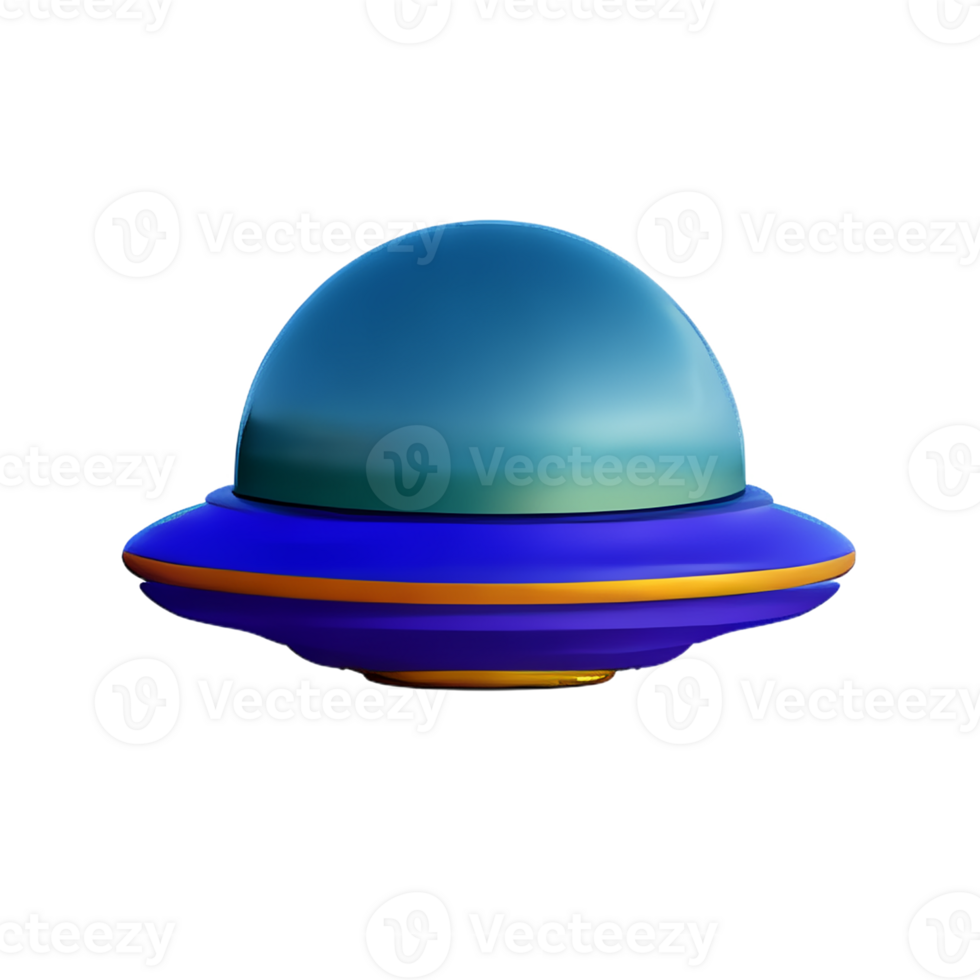 ufo 3d rendering icon illustration png