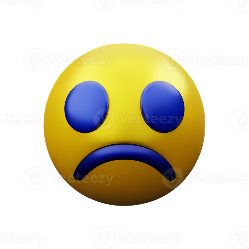 triste emoji 3d interpretazione icona illustrazione png