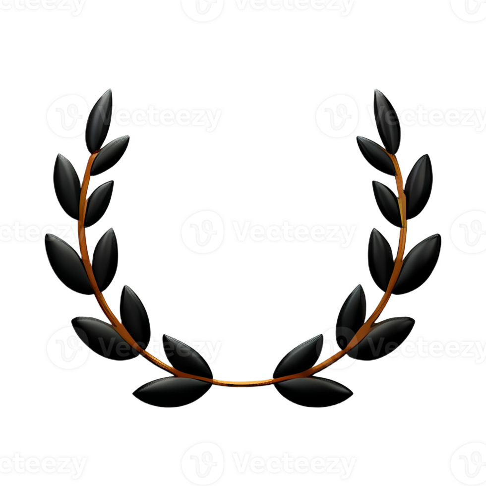 laurel wreath 3d rendering icon illustration png