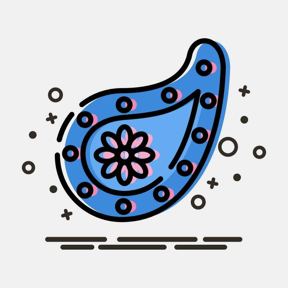 Icon diwali decorate. Diwali celebration elements. Icons in MBE style. Good for prints, posters, logo, decoration, infographics, etc. vector
