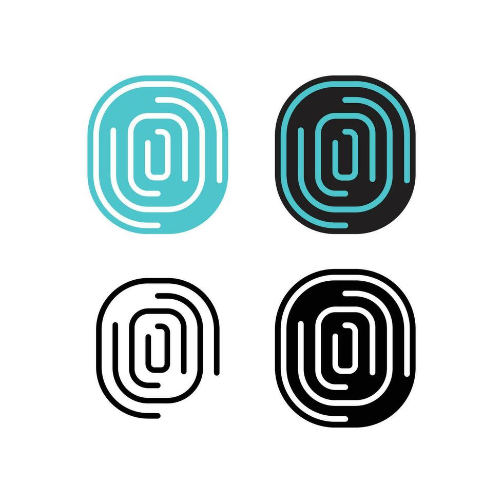 Thumbprint, Finger mark scanning, personal data protection in biometric technology. Fingerprinting scan of safe secure. Fingerprint, stroke icon. Vector illustration. Design on white background EPS10