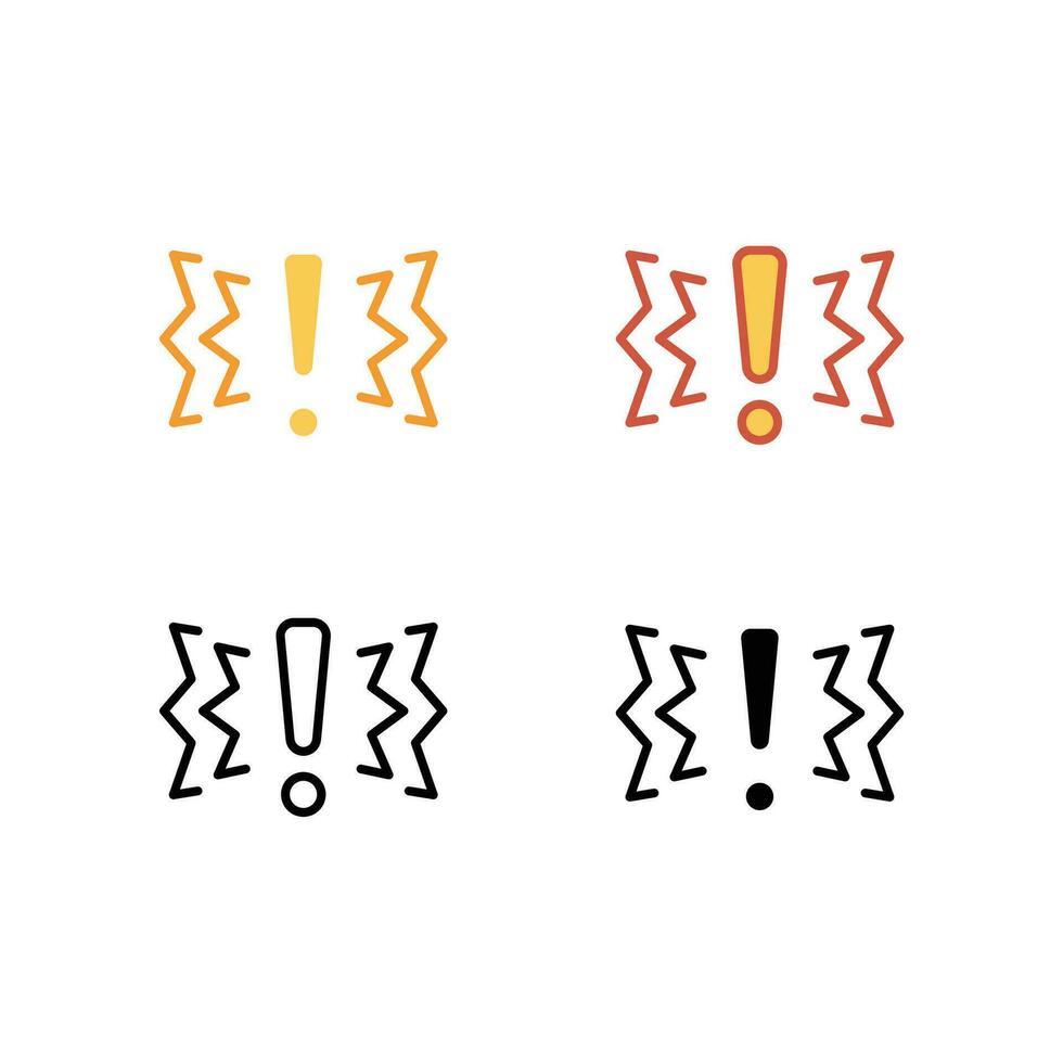 exclamation mark signal for warning symbol. hazard cautions, error notification. Alert, error, warning icon. Vector illustration. Design on white background. EPS10
