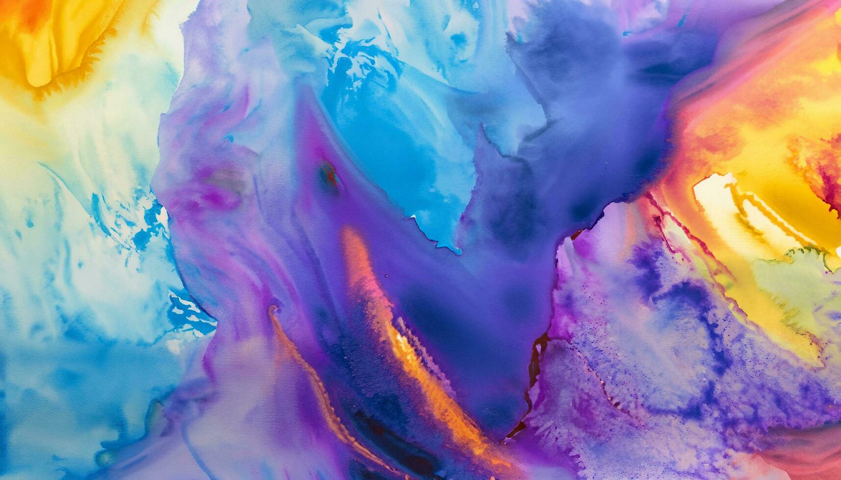 Abstract Multicolor Vibrant Watercolor Texture Background AI Generated photo