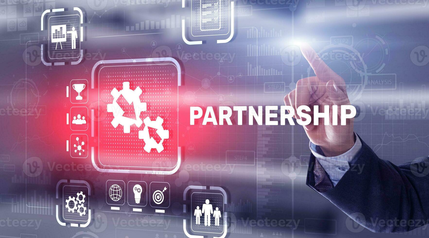 Partnership of companies. Collaboration. Business Technology Internet concept photo