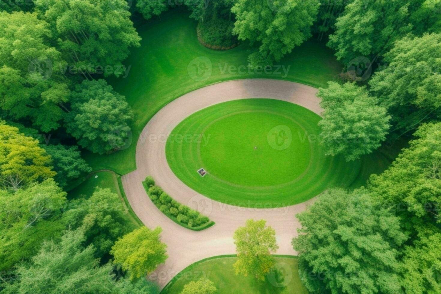 Beautiful landscape park with trees and sun. Colorful foliage in the park. AI Generative Pro Photo