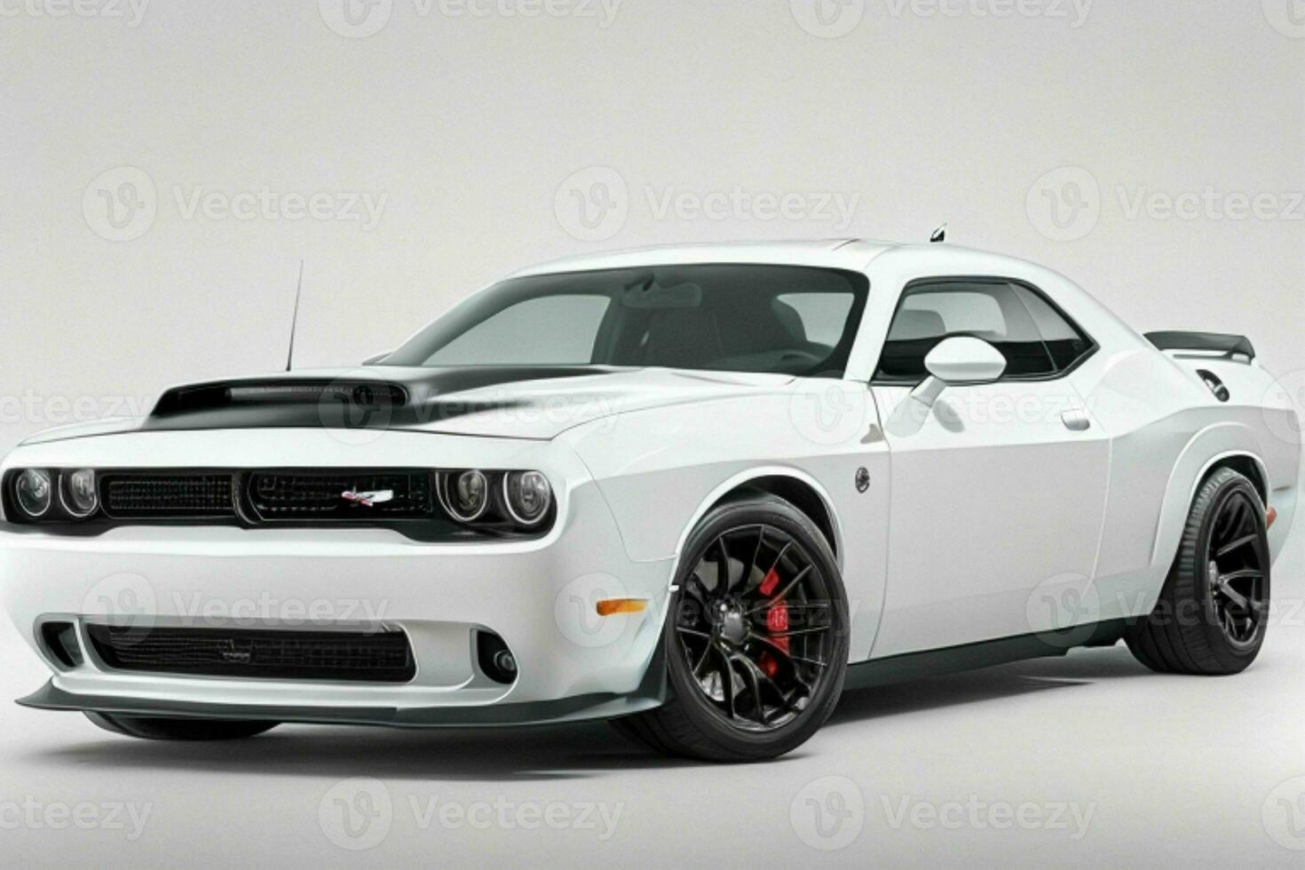 Dodge Challenger SRT Hellcat Redeye Muscle Car. AI Generative Pro Photo