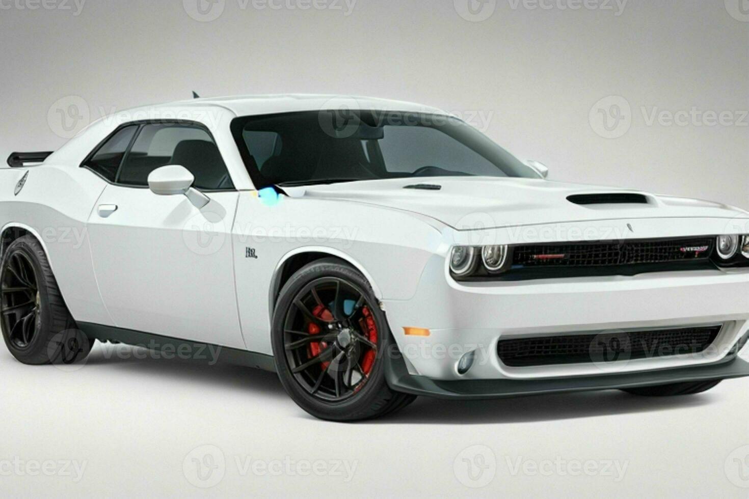 Dodge Challenger SRT Hellcat Redeye Muscle Car. AI Generative Pro Photo