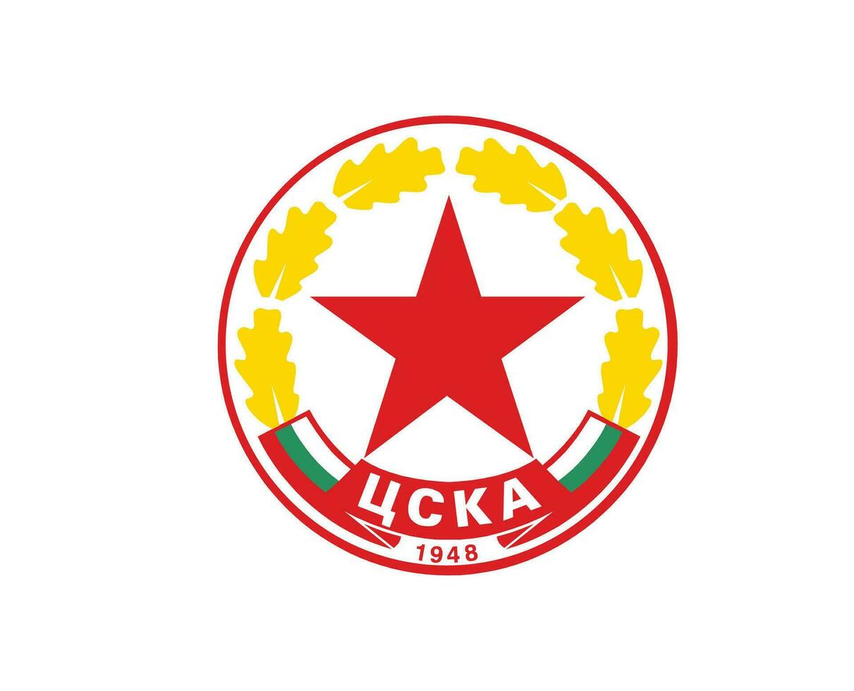 CSKA Sofia Club Symbol Logo Bulgarie League Football Abstract Design Vector Illustration