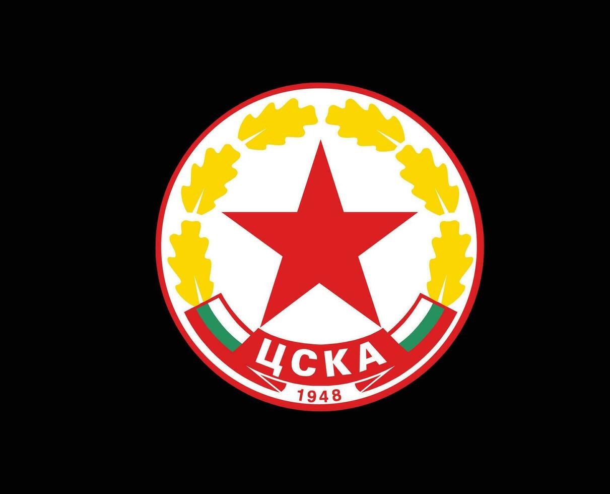 cska Sofía club símbolo logo bulgaria liga fútbol americano resumen diseño vector ilustración con negro antecedentes