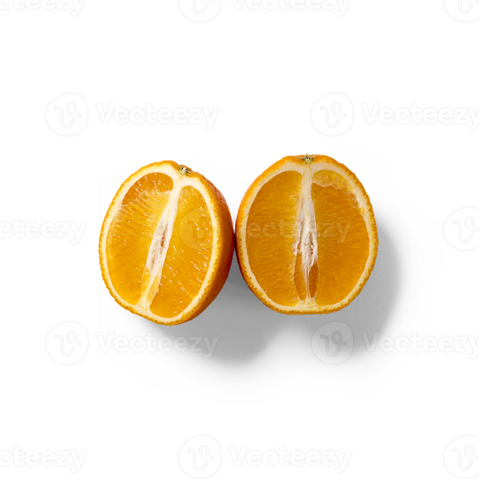 Close-up photo of delicious fresh oranges into wedges. 29769629 PNG