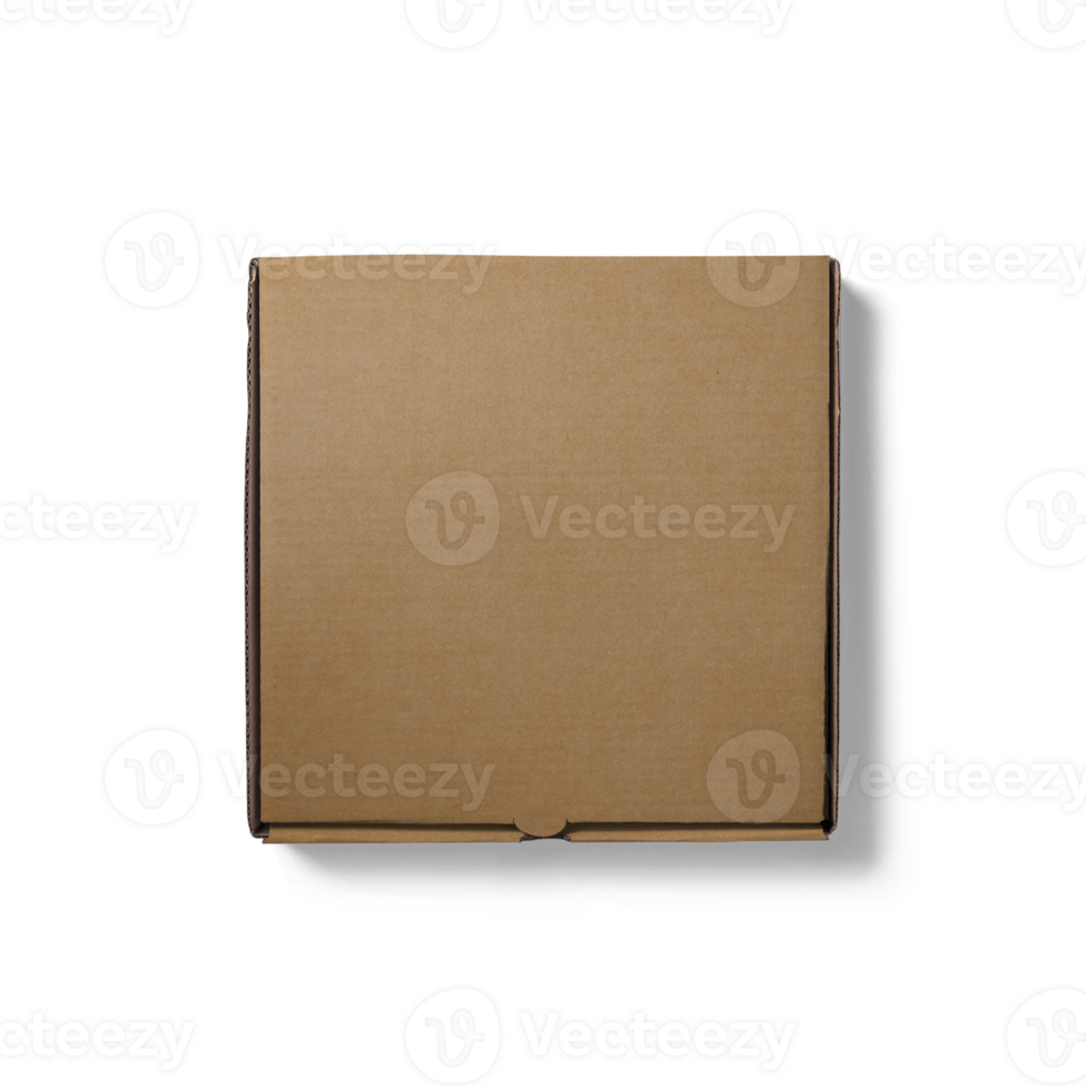 Brown Cardboard Pizza Box Mockup png