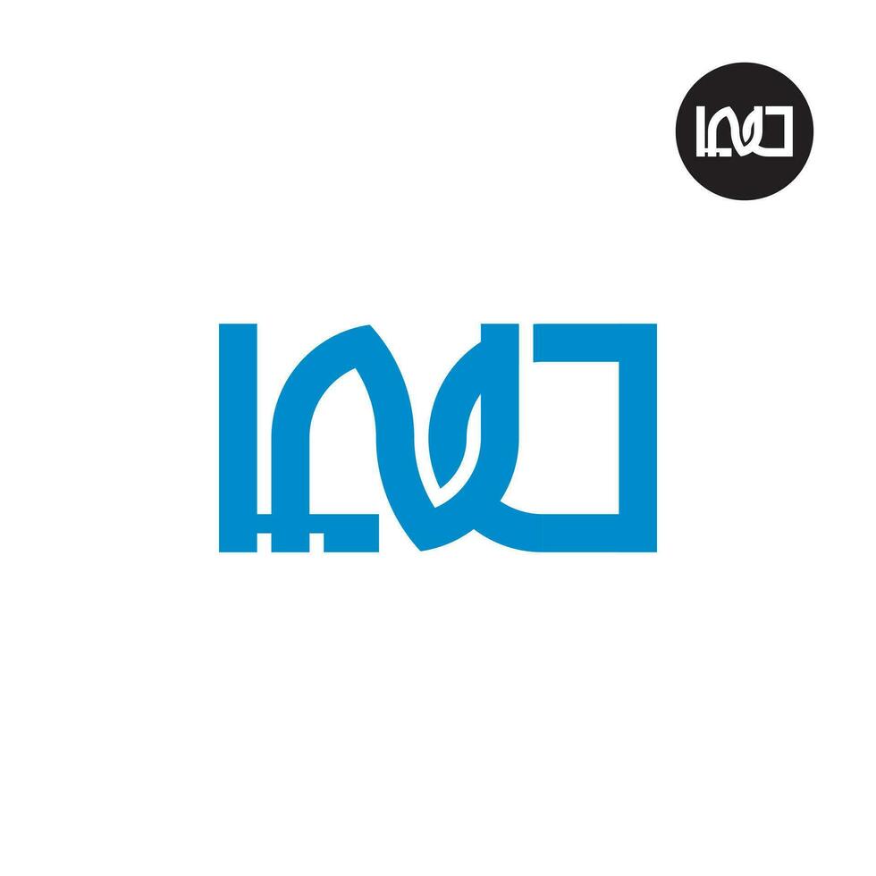 letra lnd monograma logo diseño vector