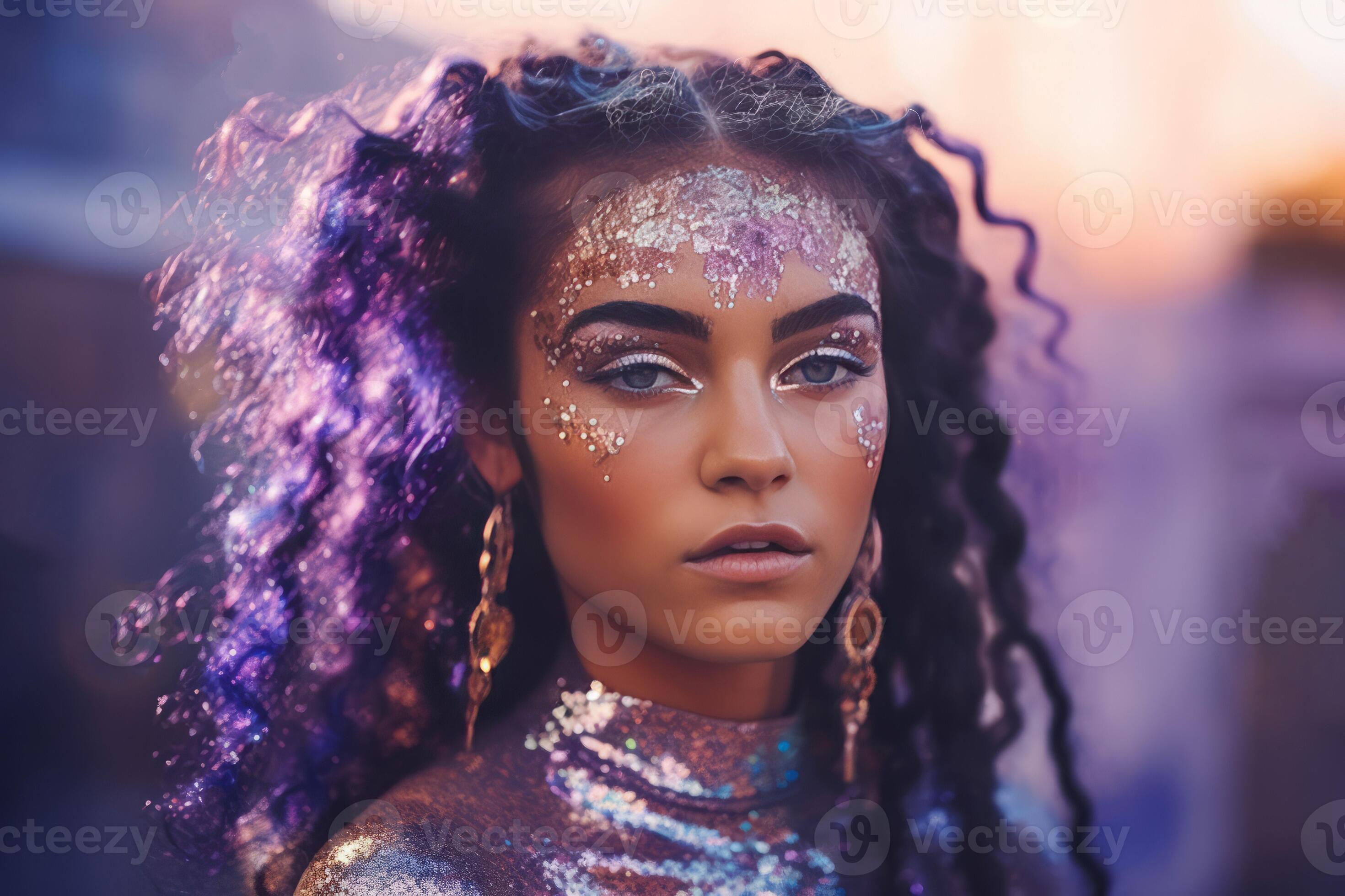 Woman hair glitter. Generate Ai 29770249 Stock Photo at Vecteezy