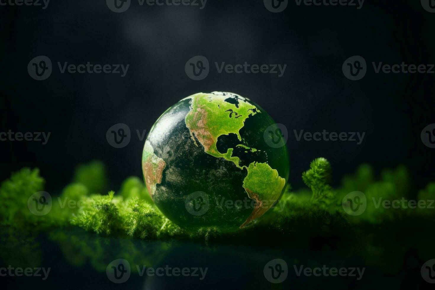 Green eco planet energy. Generate Ai photo