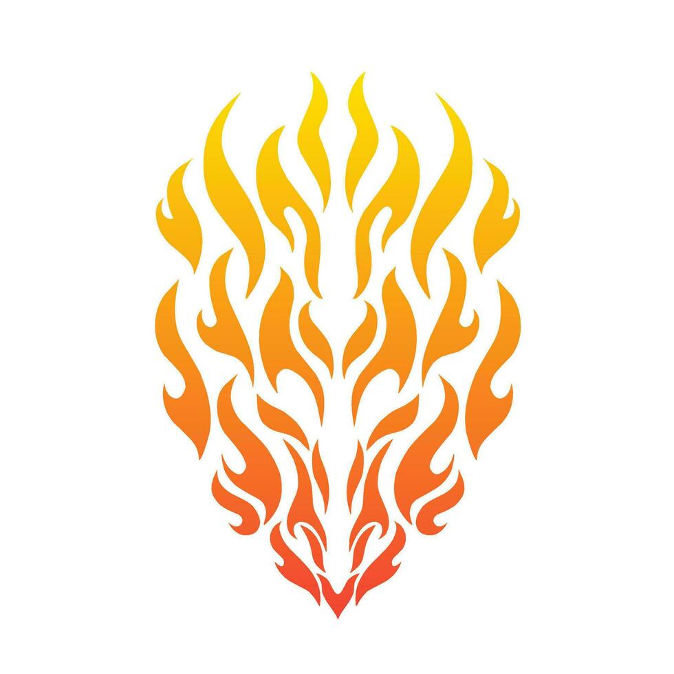 illustration vector graphic of tribal art design fire dragon face in tattoo style