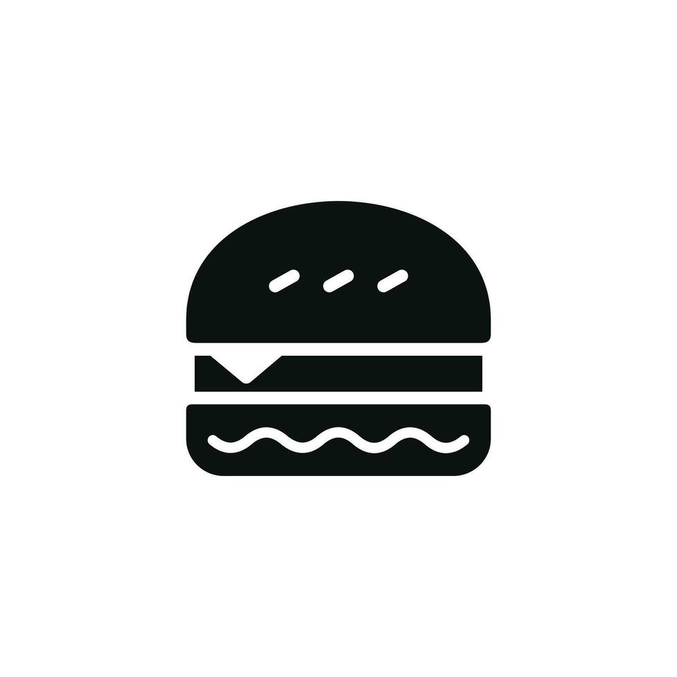 hamburguesa icono aislado en blanco antecedentes vector