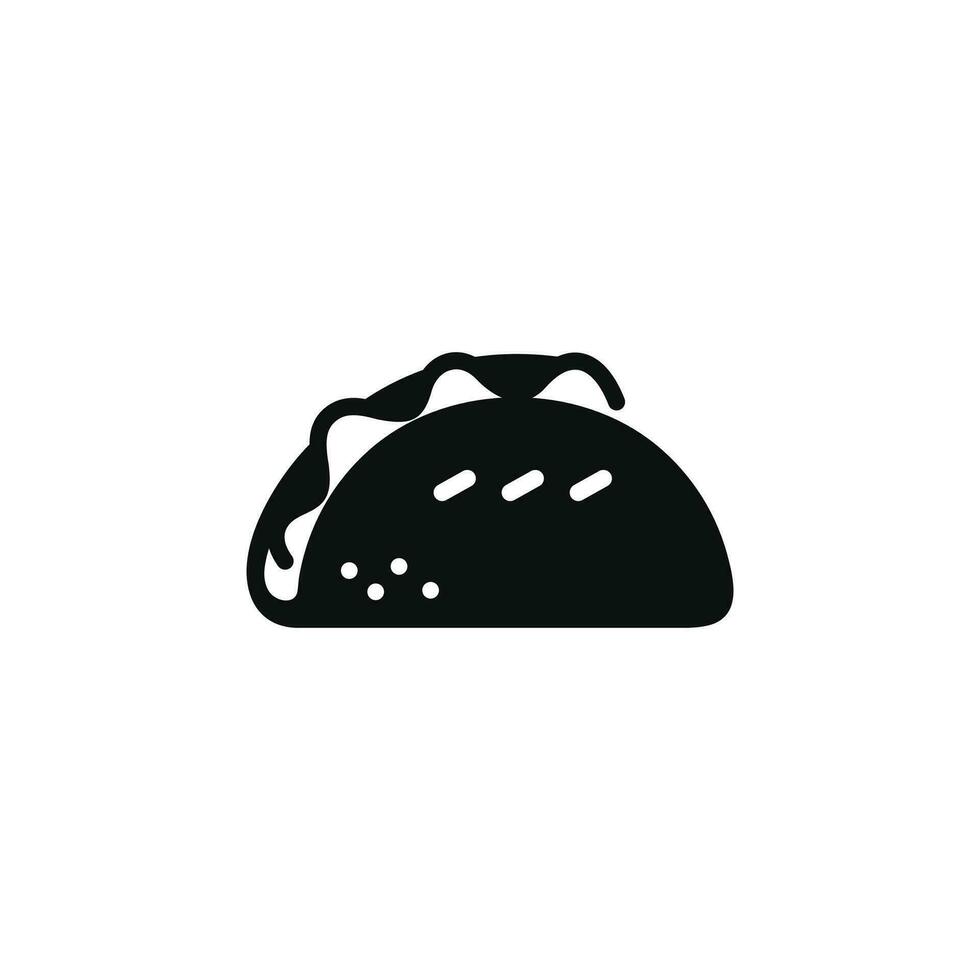 taco icono aislado en blanco antecedentes vector