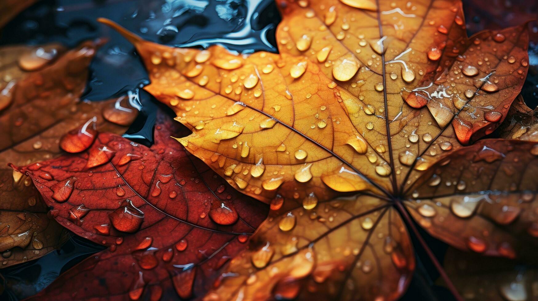 Epic Photography Shot of Autumn Background with Natural Lighting. Generative Ai photo