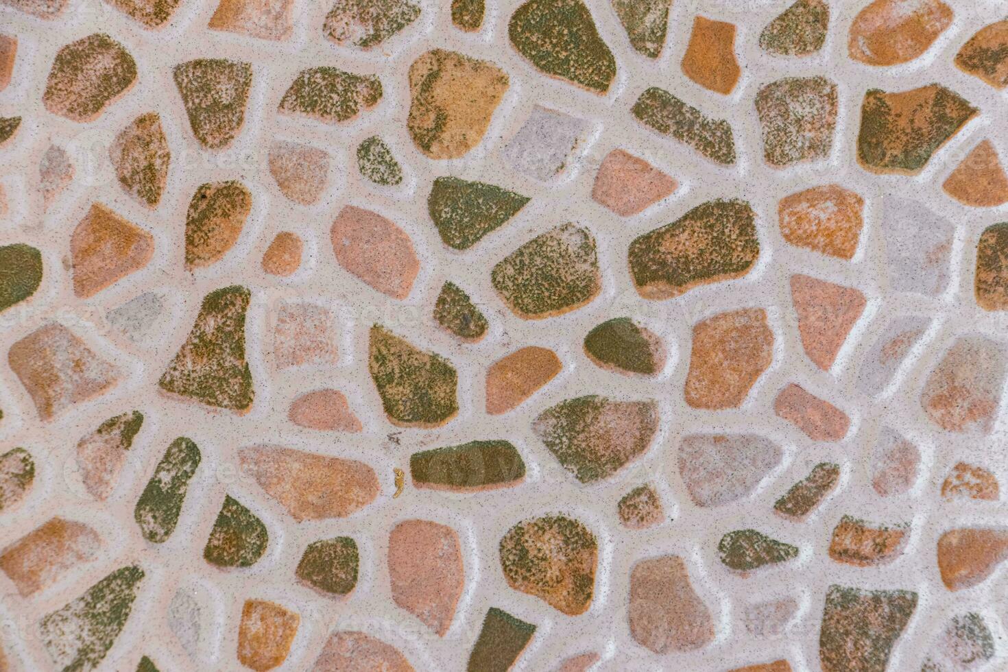 Beautiful wall stone and floor or ground texture pattern Mexico. photo