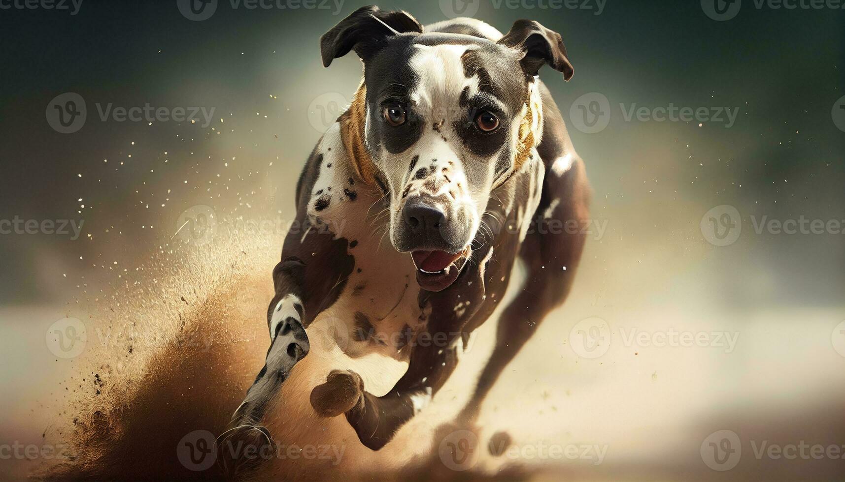 Race dog running. Intelligence Artificial photo