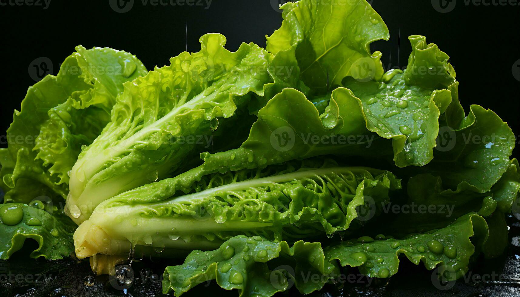 artístico todavía vida de lechuga romana lechugas ilustración ai foto