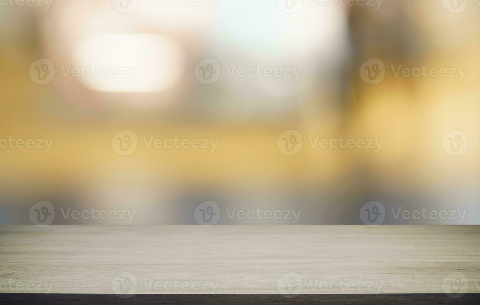 Empty wood table top and blur of out door garden background Empty wooden table space for text marketing promotion. blank wood table copy space for background photo