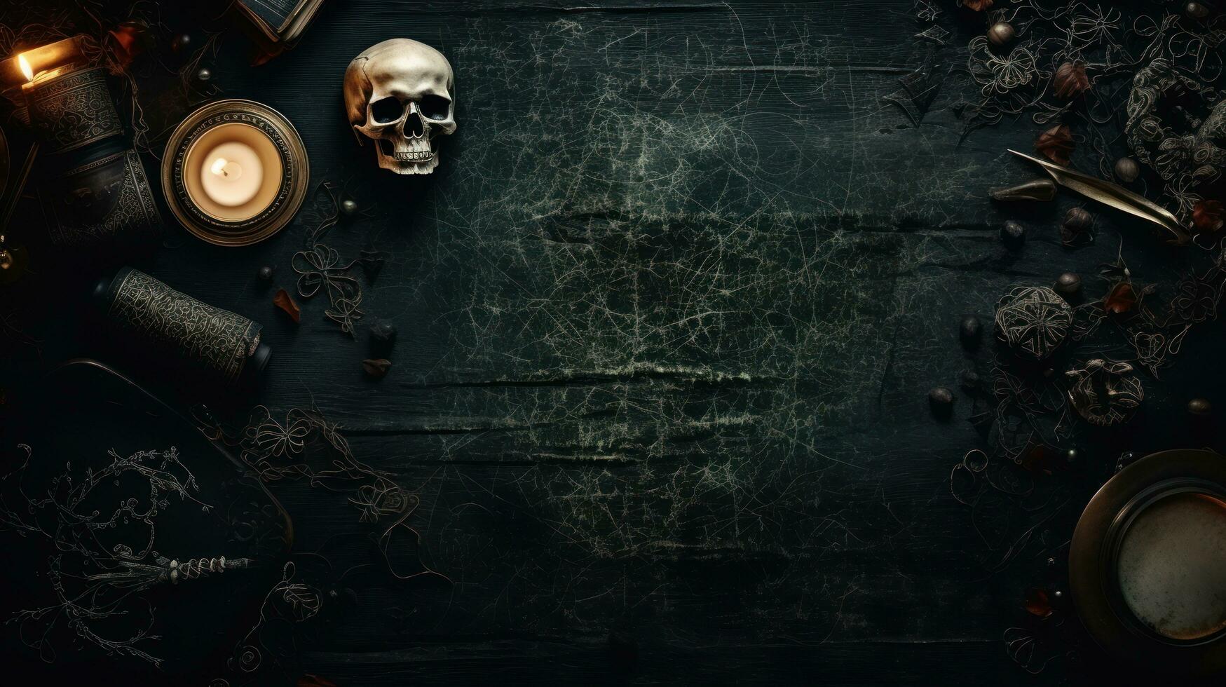 Dark and moody background with gothic or horror elements photo