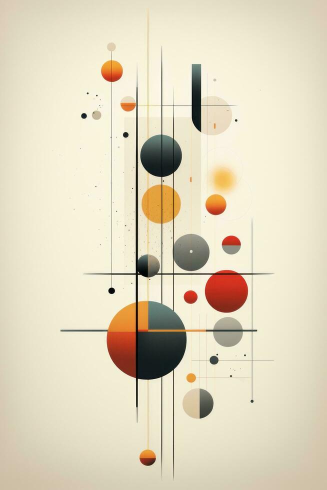 Minimalistic designs featuring geometric shapes and lines photo