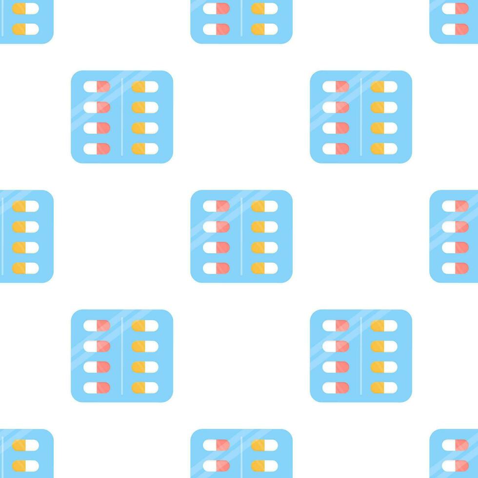 Seamless pattern tablets pills pills , medical drug vector