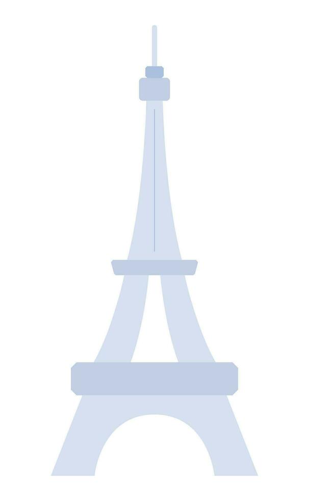 París eiffel torre silueta 2d dibujos animados objeto. famoso punto de referencia. turista atracción Francia aislado vector articulo blanco antecedentes. hierro Monumento. Europa viaje destino color plano Mancha ilustración