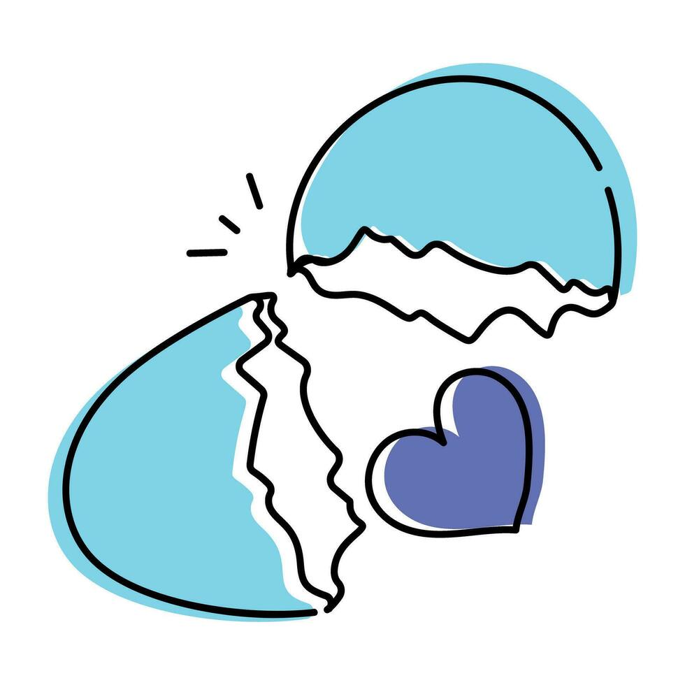 Valentine Day and Decor Doodle Icons vector