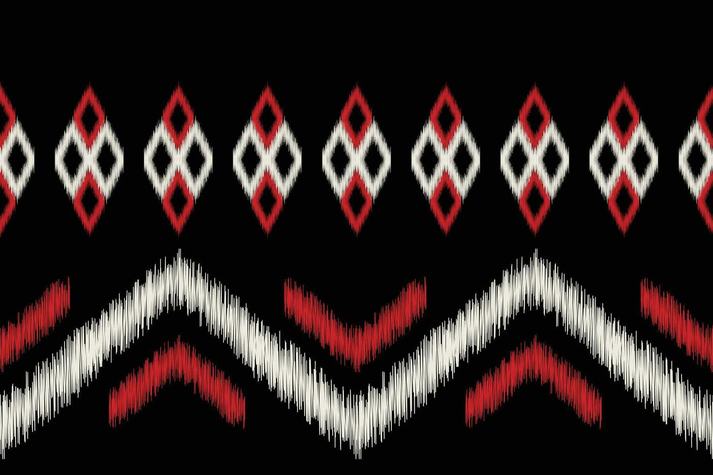 Ethnic Ikat fabric pattern geometric style.African Ikat embroidery Ethnic oriental pattern black background. Abstract,vector,illustration.Texture,clothing,frame,decoration,carpet,motif. vector