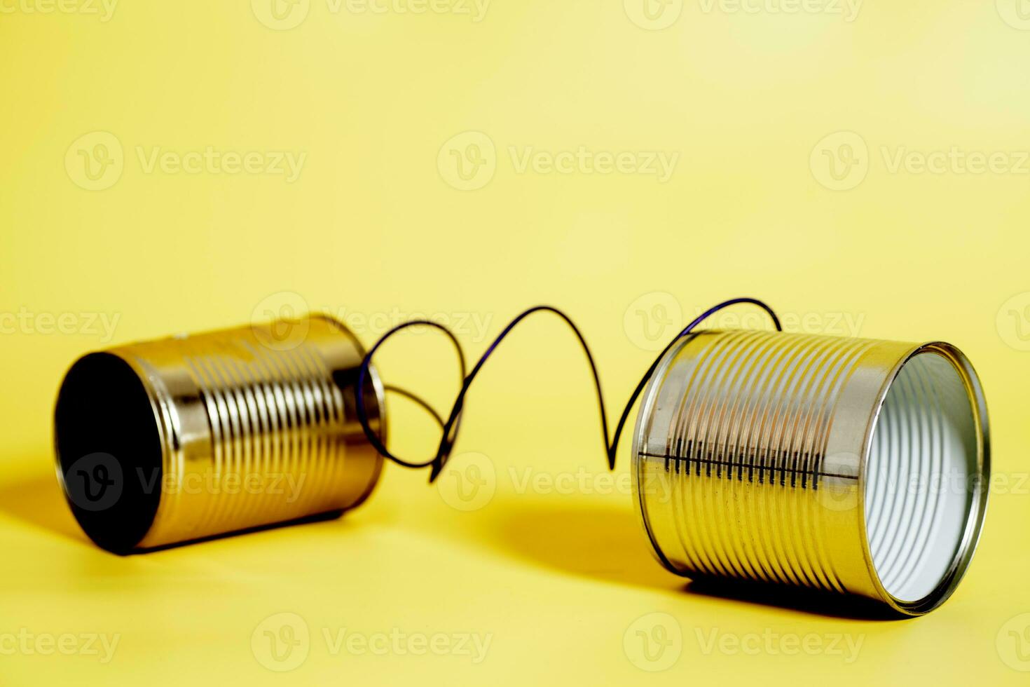 tin can phone.communication concept photo