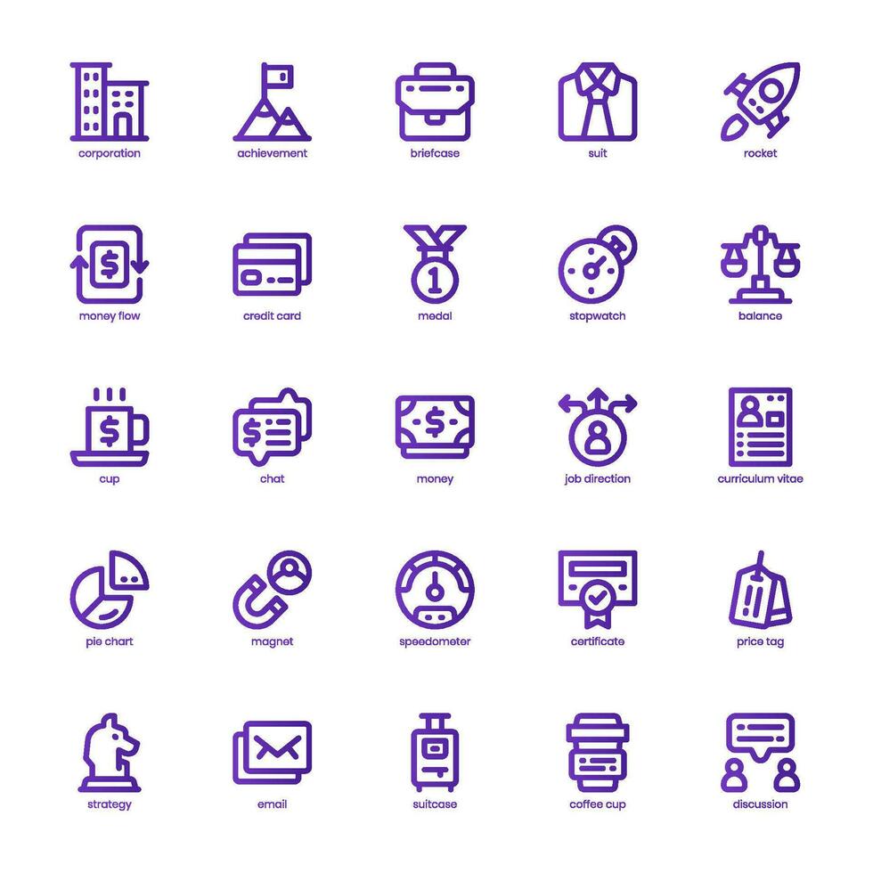 Business and Corporation icon pack for your website, mobile, presentation, and logo design. Business and Corporation icon baisc line gradient design. Vector graphics illustration and editable stroke.
